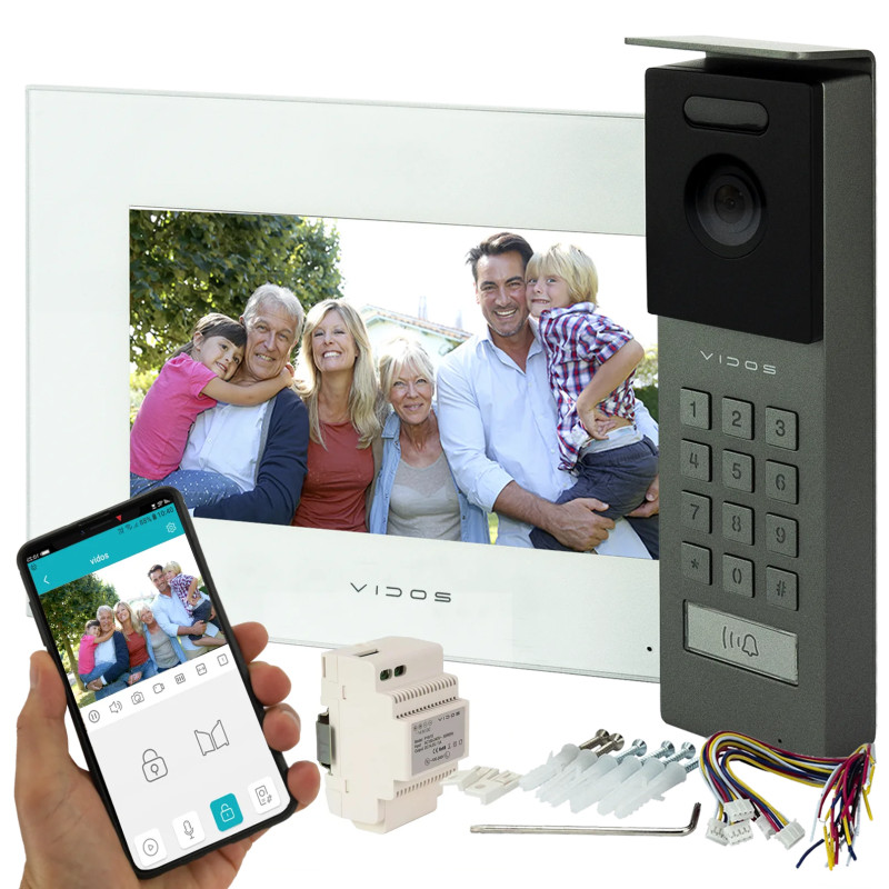 Videodomofon WIFI VIDOS X zestaw kamera S12D / monitor M10W-X Videodomofon WIFI VIDOS X zestaw kamera S12D / monitor M10W-X