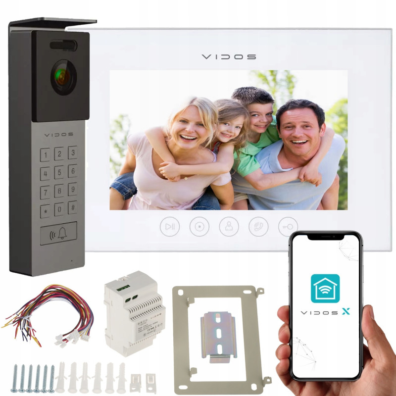 Videodomofon WIFI VIDOS X zestaw kamera S12D / monitor M11W-X Videodomofon WIFI VIDOS X zestaw kamera S12D / monitor M11W-X