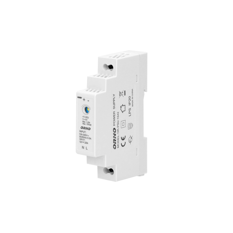Zasilacz na szynę DIN 12VDC/25A/15W OR-PSU-1642 Zasilacz na szynę DIN 12VDC/25A/15W OR-PSU-1642